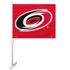 Carolina Hurricanes Double Sided Red Car Flag