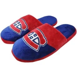 '47 BRAND AdultMontreal Canadiens FOCO Red/Navy Color Block Big Logo Slipper