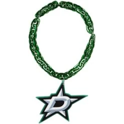 Dallas Stars Alternate Logo Green Fan Chain Necklace