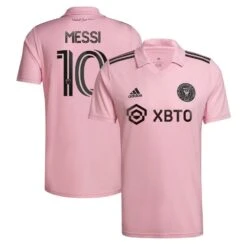 Men’s Inter Miami CF Lionel Messi Adidas 2023 Home Replica Jersey – Pink
