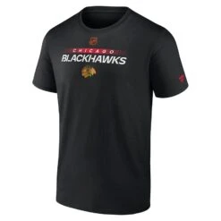 Men’sChicago Blackhawks Fanatics Reverse Retro Authentic Pro T-Shirt – Black