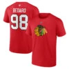 Men’sChicago Blackhawks Connor Bedard Fanatics Home Team Authentic Name & Number T-Shirt – Red