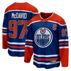 Men’sEdmonton Oilers Connor McDavid Fanatics Breakaway Home Royal Jersey