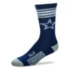 Dallas Cowboys For Bare Feet 4-Stripe Deuce Socks