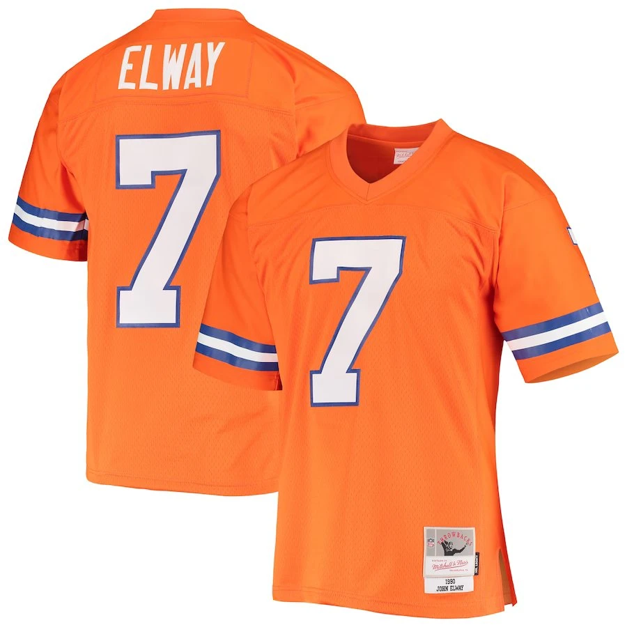 Men’sDenver Broncos John Elway Mitchell & Ness 1990 Legacy Replica Jersey – Orange 1 Men’sDenver Broncos John Elway Mitchell & Ness 1990 Legacy Replica Jersey – Orange