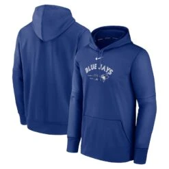 Men’s Toronto Blue Jays Nike Authentic Collection Performance Pullover Hoodie – Blue