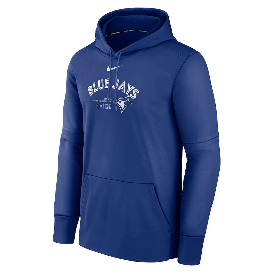Men’s Toronto Blue Jays Nike Authentic Collection Performance Pullover Hoodie – Blue 2 Men’s Toronto Blue Jays Nike Authentic Collection Performance Pullover Hoodie – Blue - Image 2