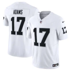 Men’s Las Vegas Raiders Davante Adams Nike Vapor F.U.S.E. Limited Jersey – White