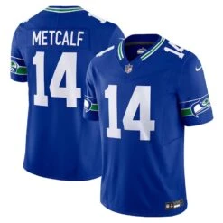 Men’s Seattle Seahawks DK Metcalf Alternate Nike Vapor F.U.S.E. Limited Jersey – Royal