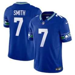 Men’s Seattle Seahawks Geno Smith Alternate Nike Vapor F.U.S.E. Limited Jersey – Royal