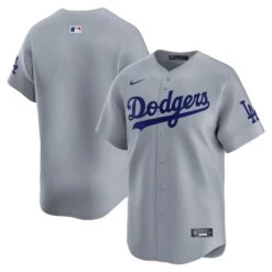 '47 BRAND Men’sLos Angeles Dodgers Nike Grey Road Limited Jersey