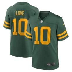 Men’s Green Bay Packers Jordan Love Nike Alternate Game Player Jersey – Green