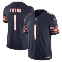 Men’sChicago Bears Justin Fields Nike Vapor F.U.S.E. Limited Jersey – Navy