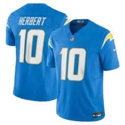 Men’s Los Angeles Chargers Justin Herbert Nike Vapor F.U.S.E. Limited Jersey – Powder Blue