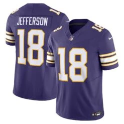 Men’s Minnesota Vikings Justin Jefferson Alternate Nike Vapor F.U.S.E. Limited Jersey – Purple
