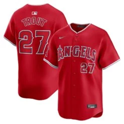 Men’sLos Angeles Angels Mike Trout Nike Red Alternate Limited Player Jersey