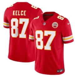 Men’s Kansas City Chiefs Travis Kelce Nike Vapor F.U.S.E. Limited Jersey – Red