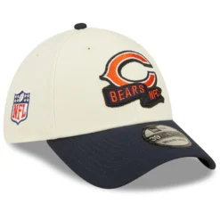 Chicago Bears New Era 2022 NFL Sideline Official 39THIRTY 2-Tone Flex Hat – Cream/Navy