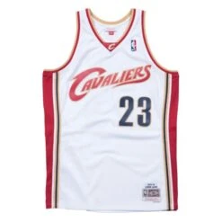 Men’sCleveland Cavaliers Lebron James Mitchell & Ness 200304 White Hardwood Classics SwingmanJersey