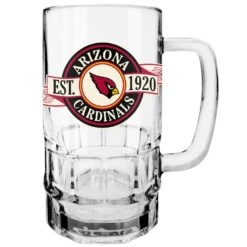 Arizona Cardinals 18oz Retro Banner Beer Stein Glass Mug