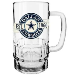 Dallas Cowboys 18oz Retro Banner Beer Stein Glass Mug
