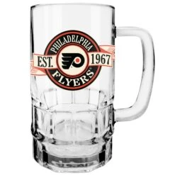 Philadelphia Flyers 18oz Retro Banner Beer Stein Glass Mug