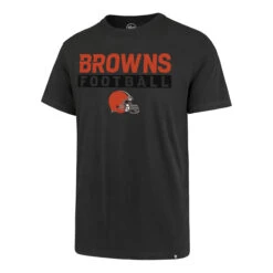 '47 BRAND Men’sCleveland Browns ’47 Brand Dark Ops Super Rival Dark Grey T-Shirt