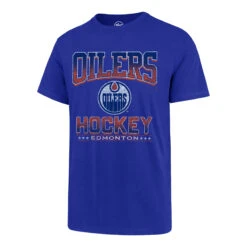 '47 BRAND Men’sEdmonton Oilers ’47 Brand Inner Fade Royal Blue T-Shirt