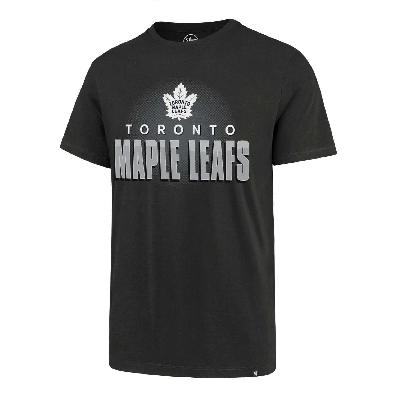 '47 BRAND Men’sToronto Maple Leafs ’47 Brand Max Flex Super Rival Charcoal T-Shirt 1 '47 BRAND Men’sToronto Maple Leafs ’47 Brand Max Flex Super Rival Charcoal T-Shirt