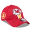 Youth Kansas City Chiefs New Era 2024 NFL Sideline 9FORTY Stretch-Snap Adjustable Hat – Red