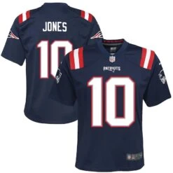 Youth Mac Jones New England Patriots Nike Game Jersey – Navy